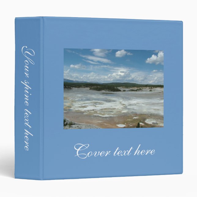 Classeur Terrain chaud du parc national Yellowstone, geyser (Devant/Côté)