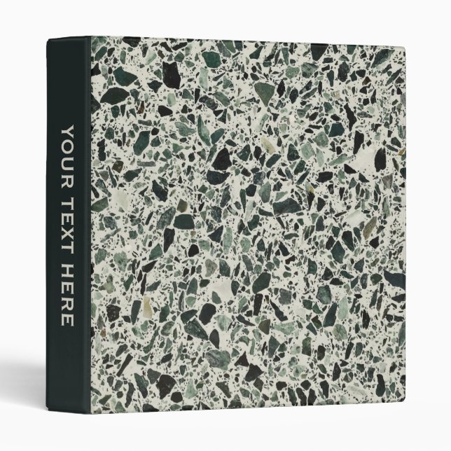Classeur Terrazzo Vert Moderne (Devant/Côté)
