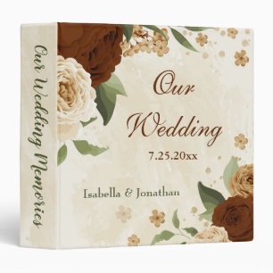 Classeur terre terre terre ton floral mariage album photo