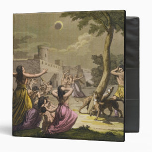 Classeur Terreur du Péruvien pendant une éclipse du m