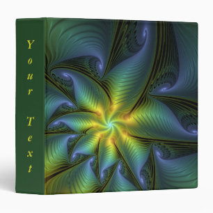 Classeur Texte Abstrait étoile bleu brillant vert doré