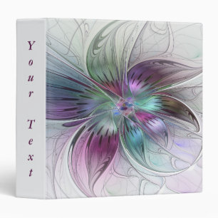 Classeur Texte Abstrait floral coloré Fractal Art