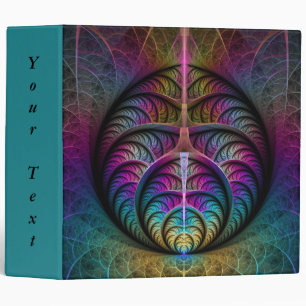 Classeur Texte abstrait fractal coloré tripant