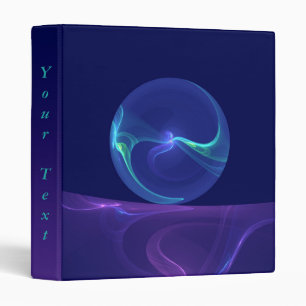 Classeur Texte Abstrait Fractal de Rêve Bleu Violet Lumineu