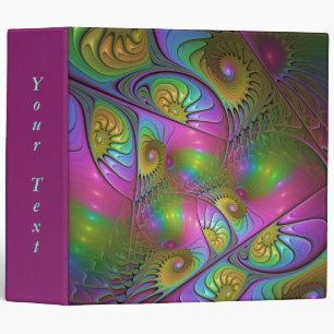 Classeur Texte Abstrait Fractal Lumineux Et Coloré