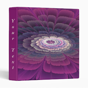 Classeur Texte d'art fractal abstrait de couleur fleurie sa