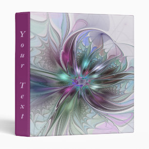 Classeur Texte de fleur d'art moderne abstrait fantastique