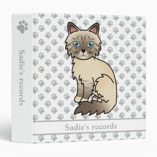Classeur Texte sur les chats Birman à point chocolat tabby