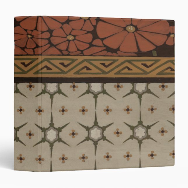 Classeur Textile d'origine avec Motifs décoratifs (Devant/Côté)