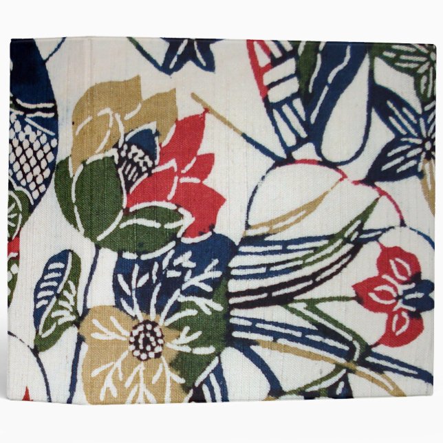 Classeur Textile japonais Kimono vintage (Bingata) (Devant/Côté)