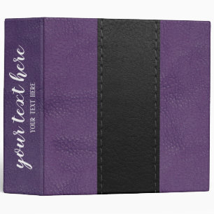 Classeur Texture aspect cuir affaires Violet