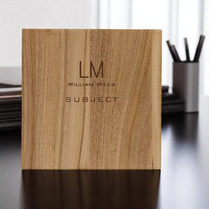 Classeur Texture bois rustique et personnalisée