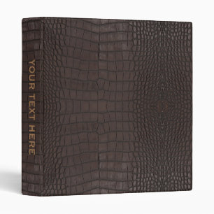 Classeur Texture Brown alligator personnalisée Imprimer