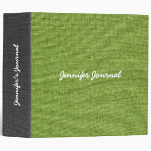 Classeur Texture Burlap de lin vert