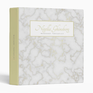 Classeur Texture Cool en blanc et en marbre d'or personnali