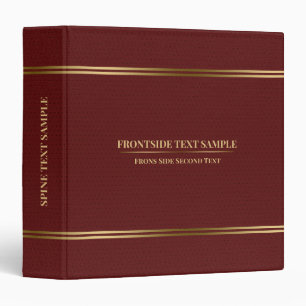 Classeur Texture de cuir rouge foncé avec bandes de tons do
