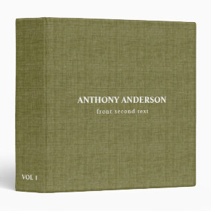 Classeur Texture de lin d'olive