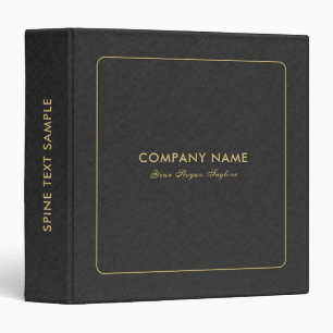 Classeur Texture de lin gris foncé minimaliste avec texte d
