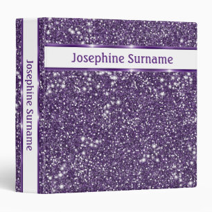 Classeur Texture de scintillement violet faux avec texte pe