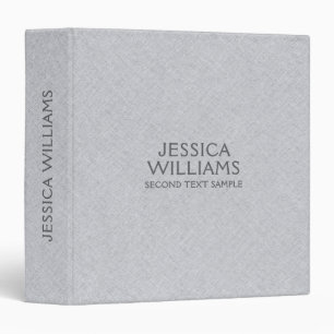 Classeur Texture de tissu gris clair Typographie grise