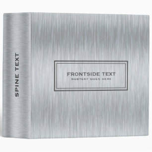 Classeur Texture en aluminium brossé gris métallique