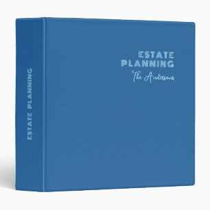 Classeur Texture en cuir bleu simple et élégant