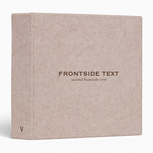 Classeur Texture en cuir Faux (Devant/Côté)