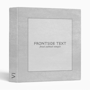Classeur Texture en cuir gris clair Faux