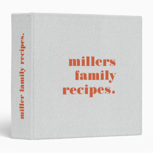 Classeur Texture en cuir rouge corail blanc pour recettes d