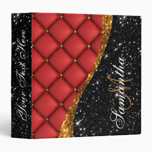 Classeur Texture et Parties scintillant en cuir