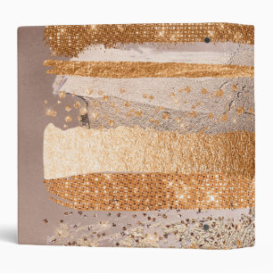 Classeur Texture glamour de Copper Gold Strokes