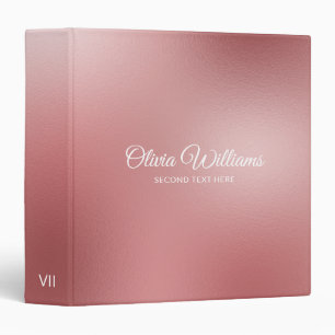 Classeur Texture Métallique Rose Gold Douce