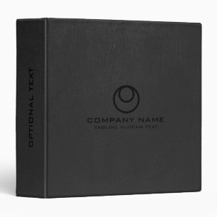 Classeur Texture minimaliste en cuir gris foncé