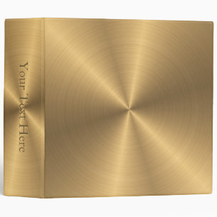 Classeur Texture radiale métallique personnalisée d'or