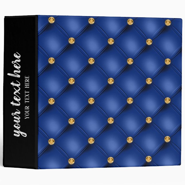 Classeur Texture Tufted de luxe (Devant/Côté)