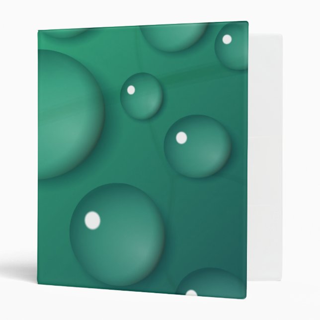 Classeur Texture turquoise Raindrop (Devant/intérieur)