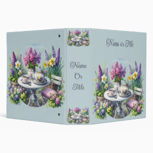 Classeur Thé dansant floral vintage dans un jardin