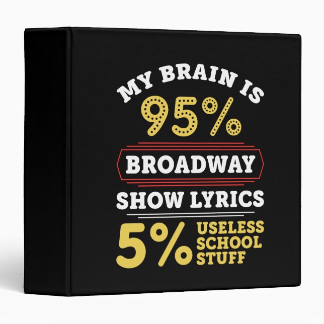 Classeur Théâtre - Broadway Show Lyrics Cadeaux (Devant/Côté)