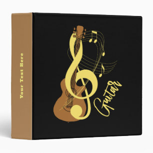 Classeur Thème de musique musicienne graphique de guitare