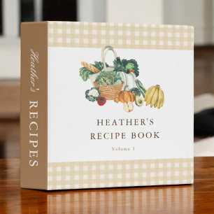 Classeur Thème Marché Fermier Recette Personnalisée
