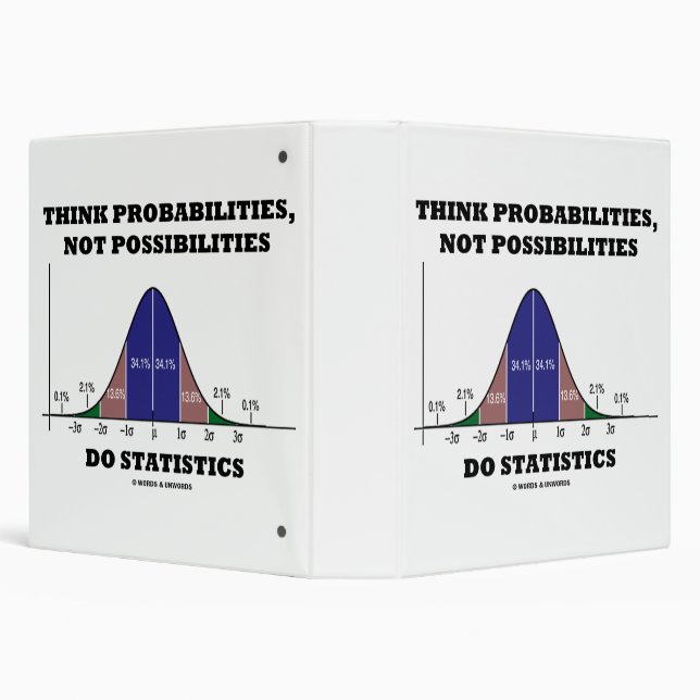 Classeur Think Probabilities Not Possibilities Statistics (Arrière-plan)