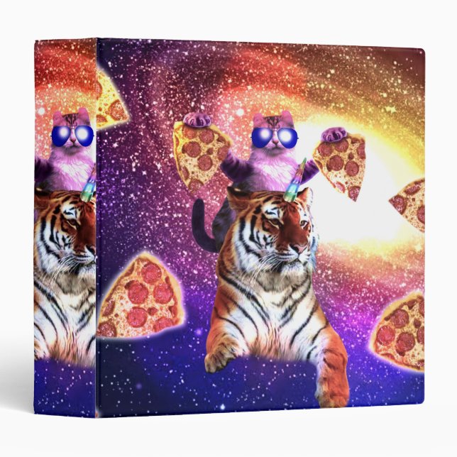 Classeur Thug Space Chat sur Tiger Unicorn (Devant/Côté)