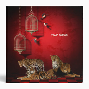 Classeur Tiger Cheetah Leopard Lion Animaux sauvag