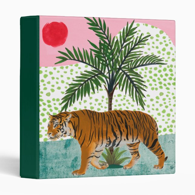 Classeur Tigre au lever du soleil (Devant/Côté)