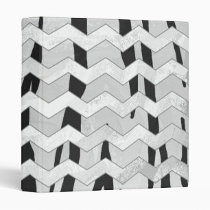 Classeur Tigre Cheveron noir et blanc