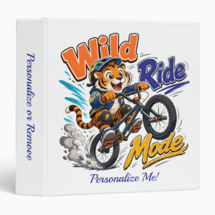 Classeur Tigre de dessin animé mignon vélo BMX personnalisé