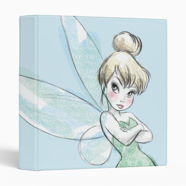 Classeur Tinker Bell | Armoiries pastel croisées (Devant/Côté)