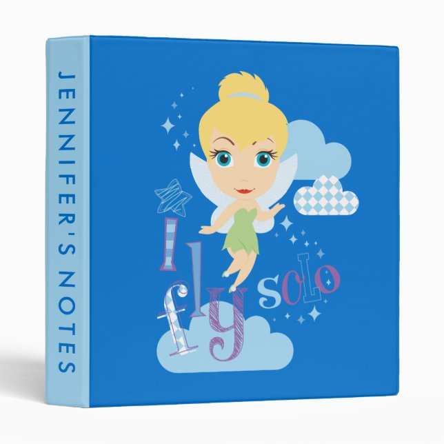 Classeur Tinker Bell | Je vole seul (Devant/Côté)