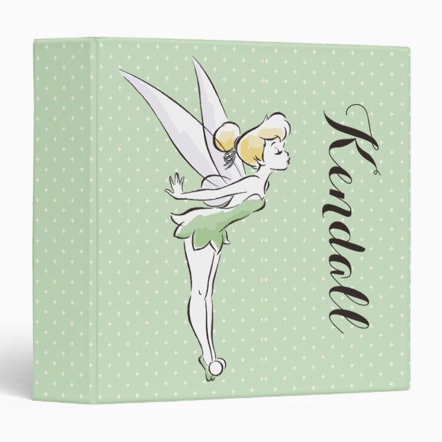 Classeur Tinker Bell | Joli petit pixie (Devant/Côté)