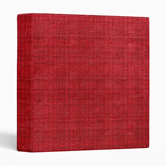 Classeur Tissu B de rouge riche (Devant/Côté)